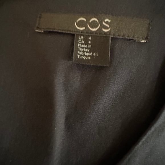 Cos Navy Blue Shirt with tie above elbow - Picture 3 of 3